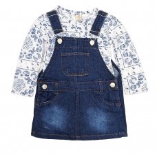 SW80: Girls Top & Dungaree Outfit (2-12 Years)